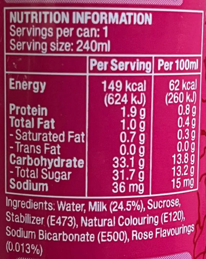 Ready to Drink Bandung Rose Milk 240ml - POKKA INDIAFlavored Milk